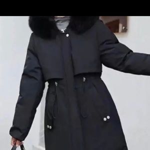 Womens Black Parka with full faux fur hood (more pics coming